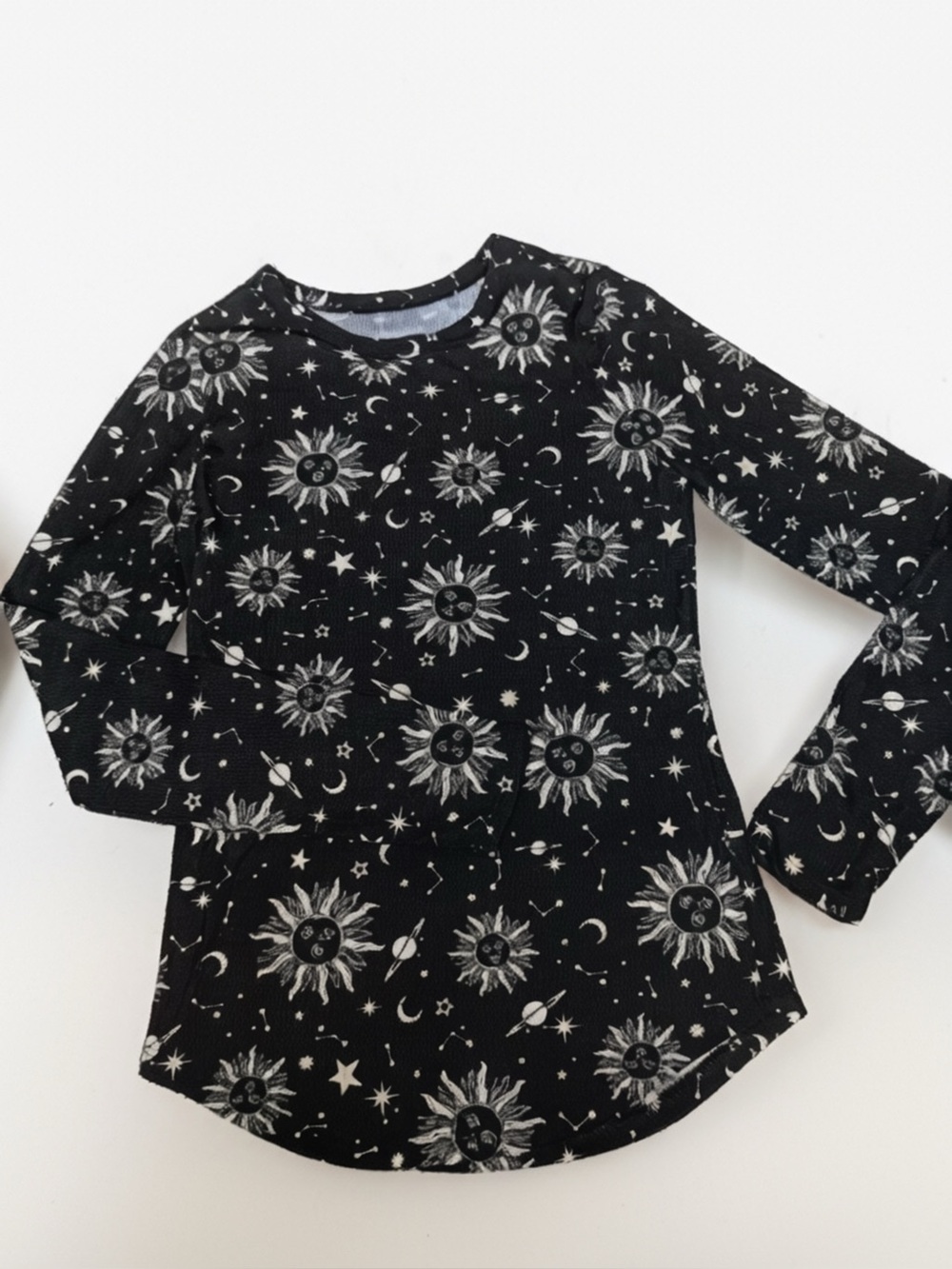 No Boundaries Black Long Sleeve Star & Constellation Top